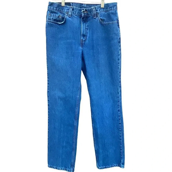 Levi's Denim - Levi's 505 2001 Y2K Vintage Dark Washed Low Rise Straight Leg Jeans, 12 Mis M